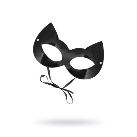 Mask "Cat", varnished skin, black