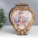 Photo frame plastic 18x18 cm "Heart with roses and crown" Dark gold 25x20 cm