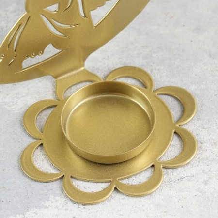 Summary "Moon" Metal for one candle, 7.1x10.8x14.7 cm, golden-3