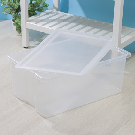 Storage container with Porter lid, 50 l, 66 × 42 × 26 cm, the color is transparent-2