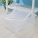 Storage container with Porter lid, 50 l, 66 × 42 × 26 cm, the color is transparent