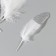 A set of goose feathers 15-20 cm, 10 pcs, white with silver chips