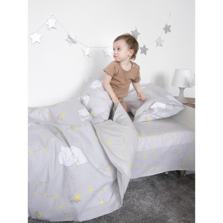 Bed linen children's “Mishutka”, size 147x213 cm, 112x147 cm, 40x60 cm-1