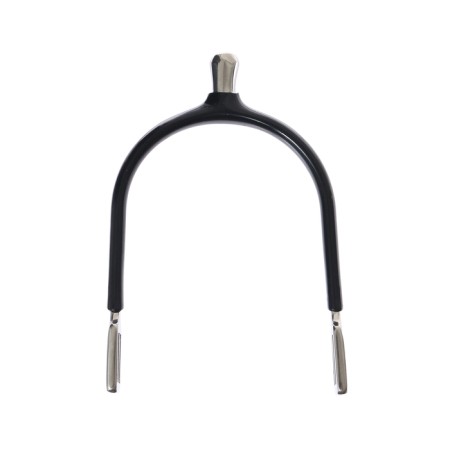 Spurs with a straight schelle with a rubber coating 15 mm, black, set 2 pcs-2