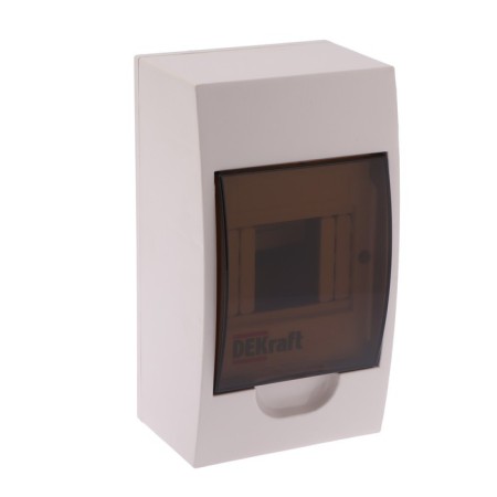 Corps SE DEKRAFT ShRN-P-4, 4 modules, hinged, IP41, 200x110x90 mm, plastic, white, 31008Dek