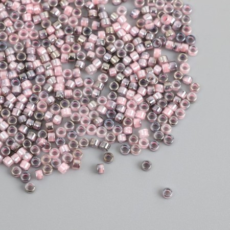 Glass 9/0 "Cylinders. Pink" two -tone, 450 g does not fade-1