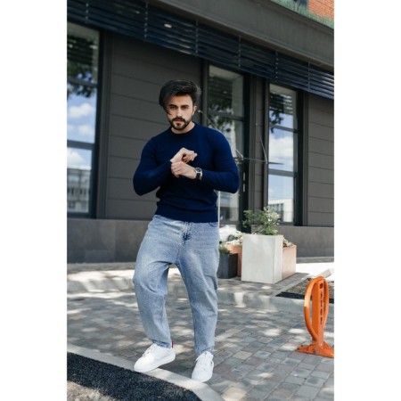 Jumper male ise, size 58, dark blue color-3