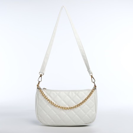 Bag Baget with a zipper, white color