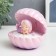 Souvenir Polystone Light "Sleeping Mermaid in a shell" Lilac-pink 13x12x10 cm