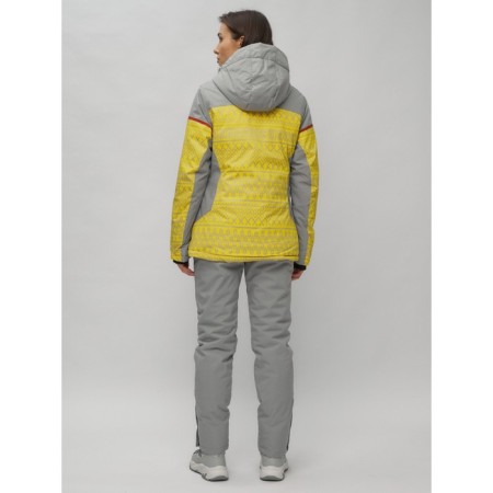 Ski jacket women's winter, size 56, yellow color-17