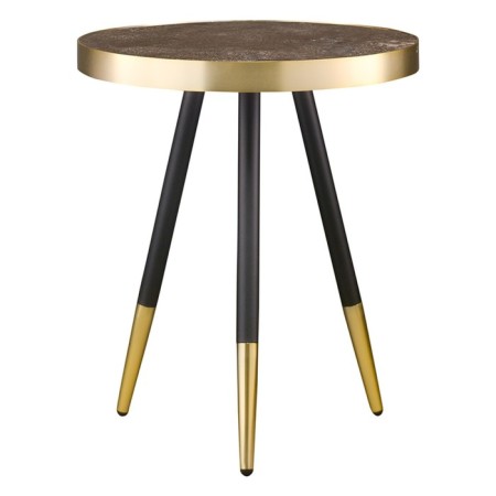 Hedda coffee table, 400 × 400 × 475 mm, black / matte gold-4