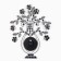 Wall clock, series: openwork, "Marken", smooth move , 45 x 59 cm, d-15.5 cm