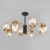 Chandelier CREEK, 8x60W E27, black color, bronze