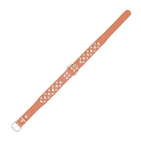 Collar "Sirius", leatherette with rivets, 56 x 3 cm, Osh 42-52, brown-3