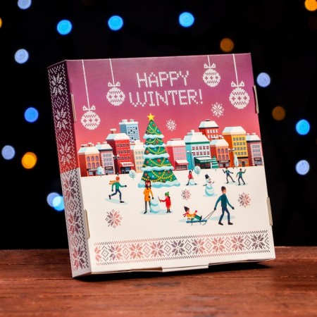 Self -charged box "Happy Winter", 16 x 16 x 3 cm-1