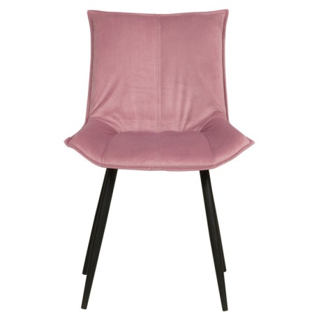 Stool "FLA", velor tenerife pink / black metal-1