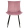 Stool "FLA", velor tenerife pink / black metal