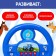 Musical steering wheel "Blue Tractor", sound, blue color