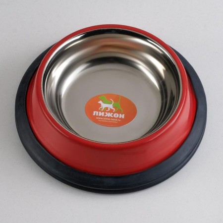A bowl with a non -slip base color, 230 ml, red-1
