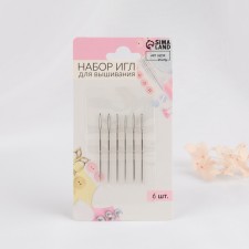 Embroidery needles, d = 0.94 mm, 4.05 cm, 6 pcs