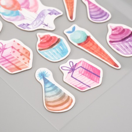 Stickers for creativity "Birthday" set 2 sheets 22x12.5 cm-3