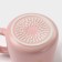 Ceramic mug with a spoon "Mrs.", 380 ml, pink color