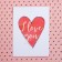 Watercolor card with embossing I Love You, 7.5 x 10.5 cm