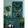 Carty clock is wall-mounted, interior "deer", smooth move, 57 x 35 x 4 cm