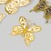 Butterfly cardboard double wings "openwork with gold" set of 12 pcs h = 4-10 cm