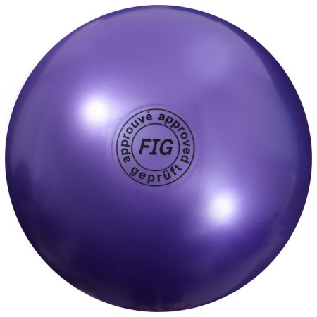 Ball for rhythmic gymnastics "metallic", d = 19 cm, purple color
