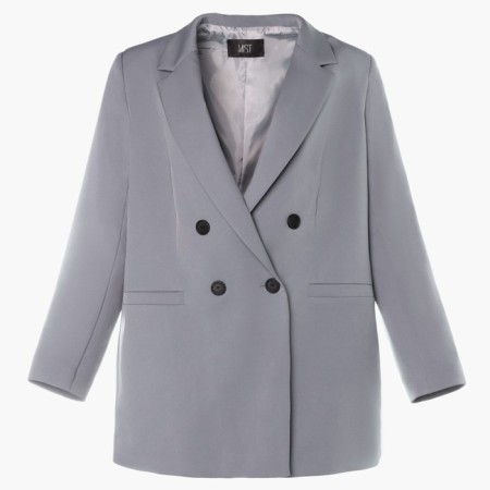 Jacket women's double-breasted Mist Plus-Size, size 56, color gray-blue-6