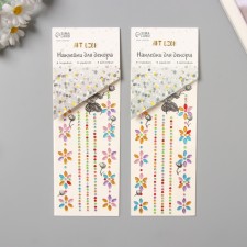 Sticker of rhinestones plastic tattoo on the body 