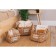 Basket woven shaft Home, with handles, 30 × 30 × 27 cm, beige color