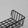 Basket on a grid, 23 × 11.5 × 5 cm, black color