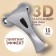 Massage, universal "3D", 2 videos, 16 × 9.5 × 6 cm, cardboard box, silver color