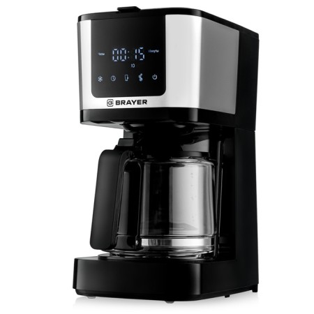 Brayer 1125br coffee machine, drip, 900 watts, 1.25 l, black-silver-3
