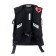 School backpack, 40 x 25 x 22 cm, Grizzly, ergonomic back, laptop department, black/red