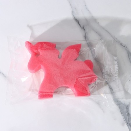 Body sponge children "Unicorn", 11 × 9.5 × 4 cm, pink color-3