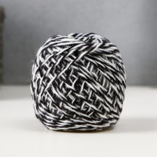Acryl yarn 100% acrylic, 100m/40 ± 5 g (white-black melange)