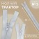 Lightning "Tractor", No. 5, connective, 2 runners, automatic locks, 90 cm, white color