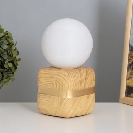 Table lamp "Alehandra" 1x40W E14 under wood/gold 11x11x23cm