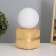 Table lamp "Alehandra" 1x40W E14 under wood/gold 11x11x23cm
