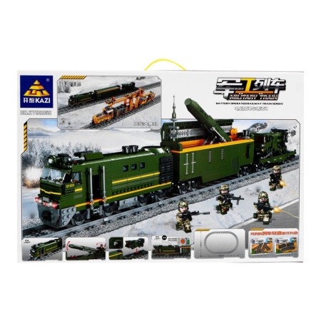 Designer of the railway "Military train", works from batteries, 1174 details-4
