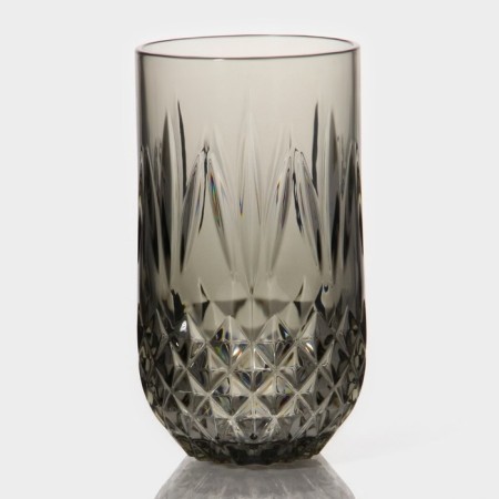 Glass "Faces", 450 ml, 8 × 14 cm, brown color