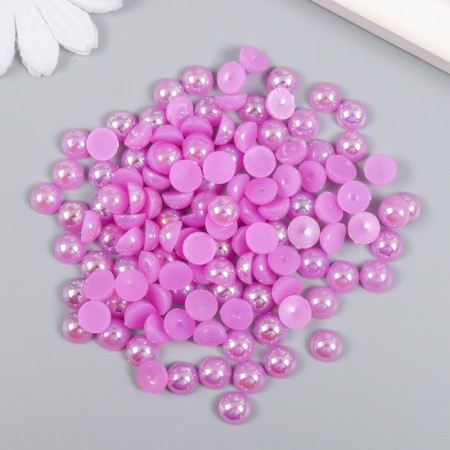 Decor for creativity plastic "Half of beads. Lilac" 20 g 0.8x0.8 cm-2