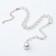 Pearl pearl "drop" color silver, 40cm