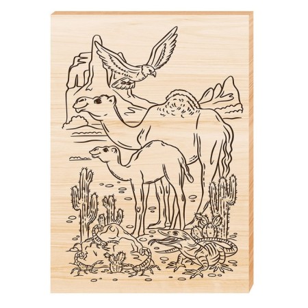 Burning board "Desert the Territory", A4, euro suspension-1