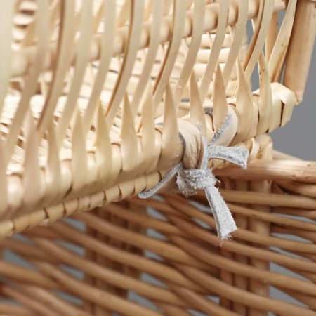 Basket "Picnic", with a lid, No. 1, bottom: 16x31 cm, top: 40x28 cm, h = 25/45 cm, willow-5