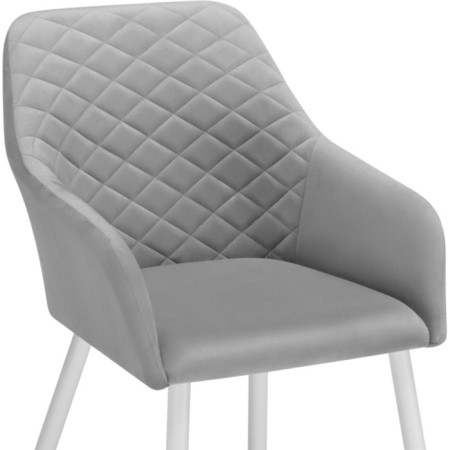 Steve Metal/velor, white/gray 52x68x81 cm-4