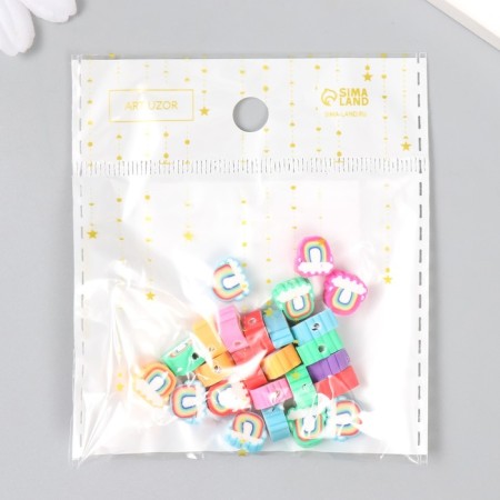 Beads for PVC "Rainbow and Cloud" Set 25 pcs 0.5x0.8x1.2 cm-3